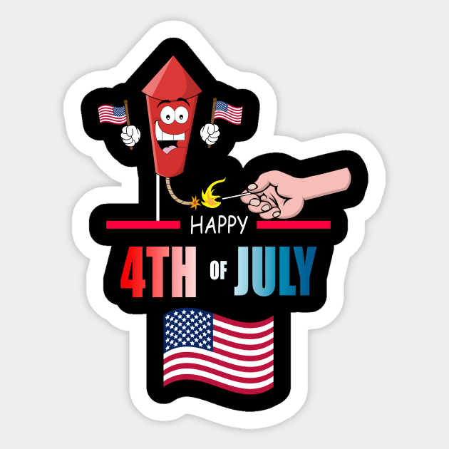 Happy 4th of July Sticker by Carrie T Designs